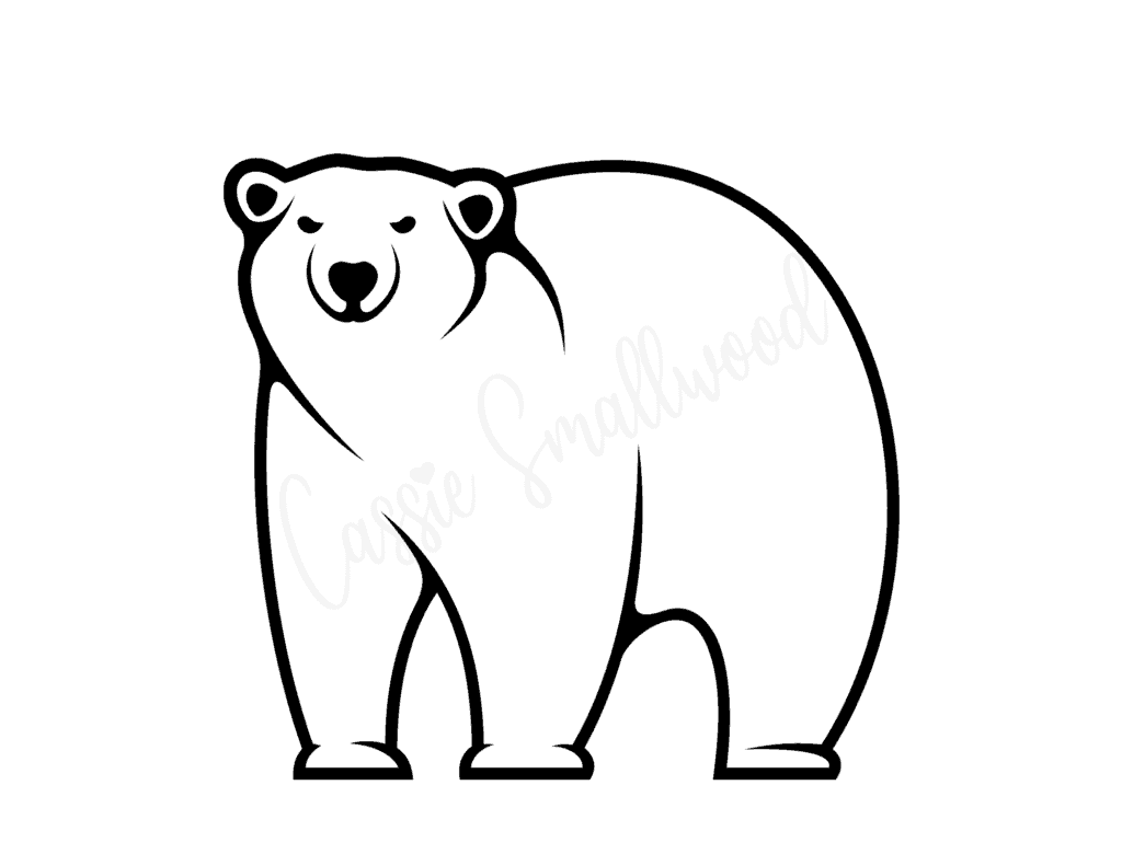 Printable Polar Bear Template