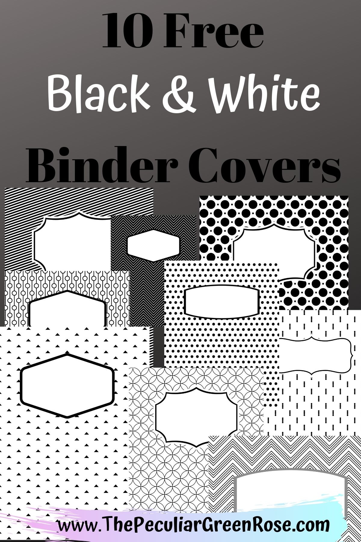 Free Printable Binder Cover Templates