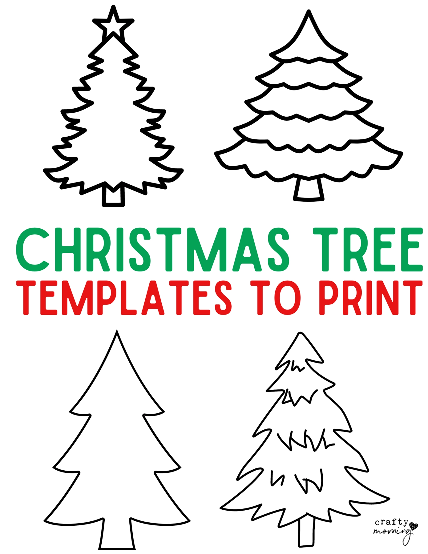 Xmas Tree Template Free Printable