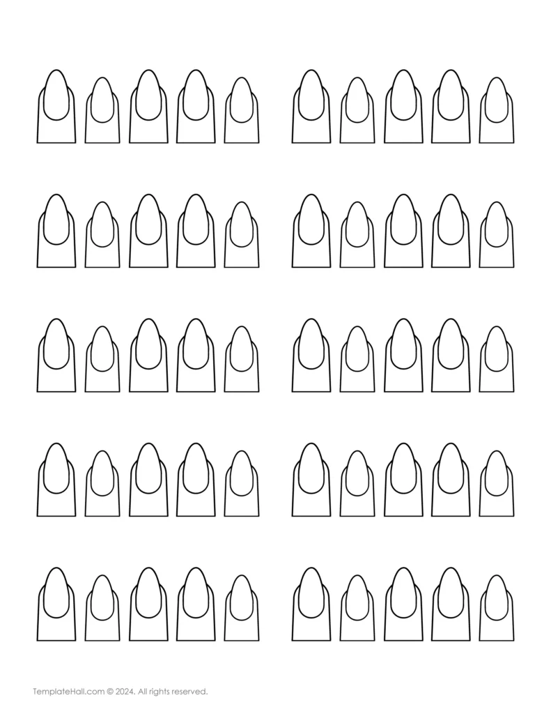 11 Printable Nail Art Templates PDF Download 