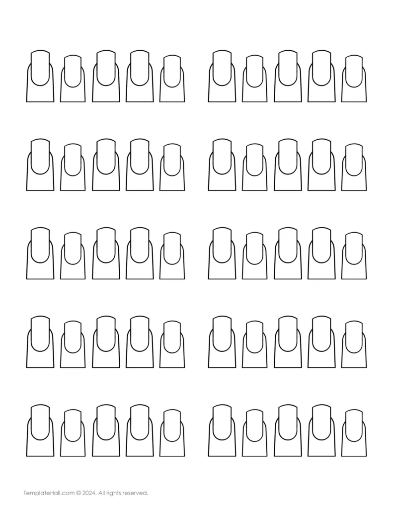 11 Printable Nail Art Templates PDF Download 