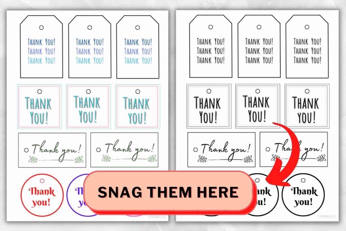 22 FREE Printable Thank You Gift Tags For Gifts amp Cards Love 