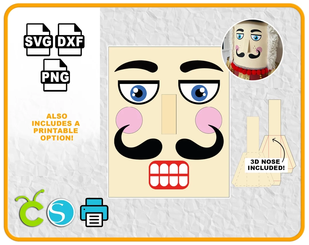 Free Printable Nutcracker Face Template
