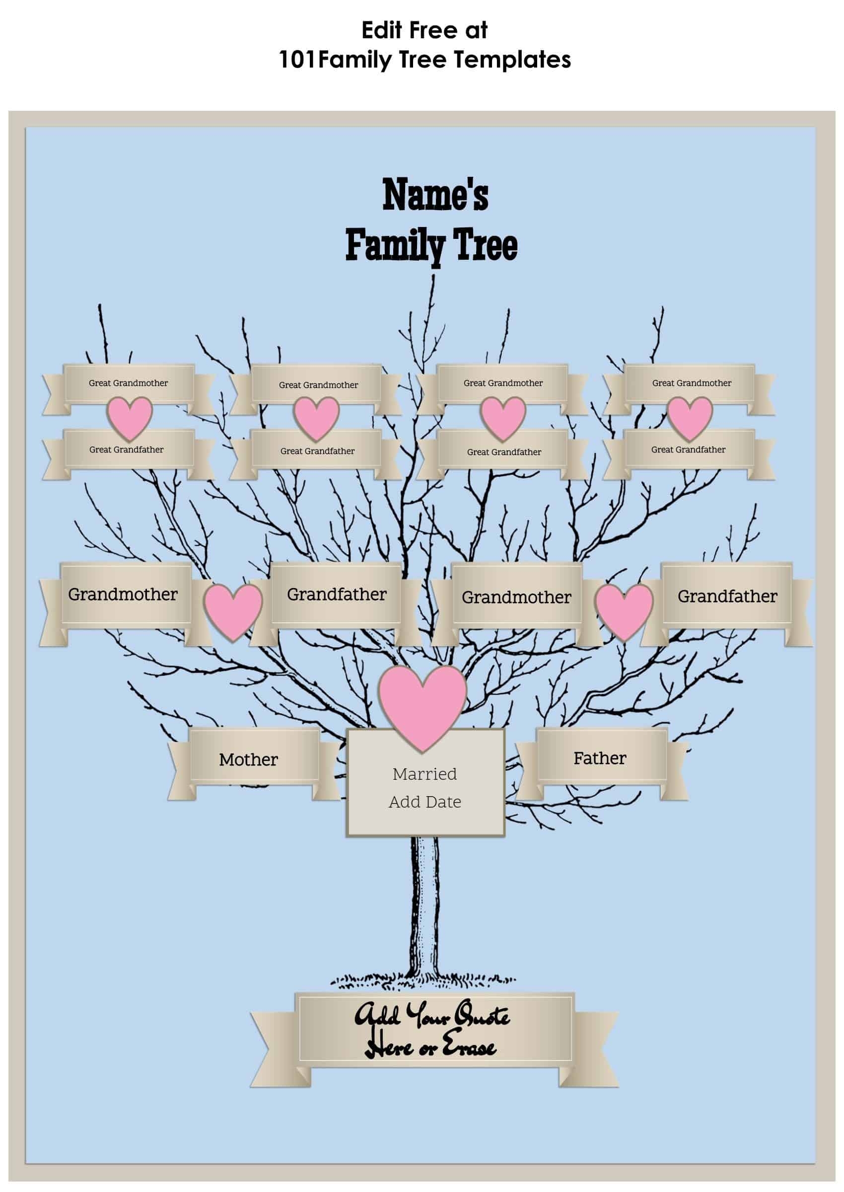 3 Generation Family Tree Generator All Templates Are Free To 
