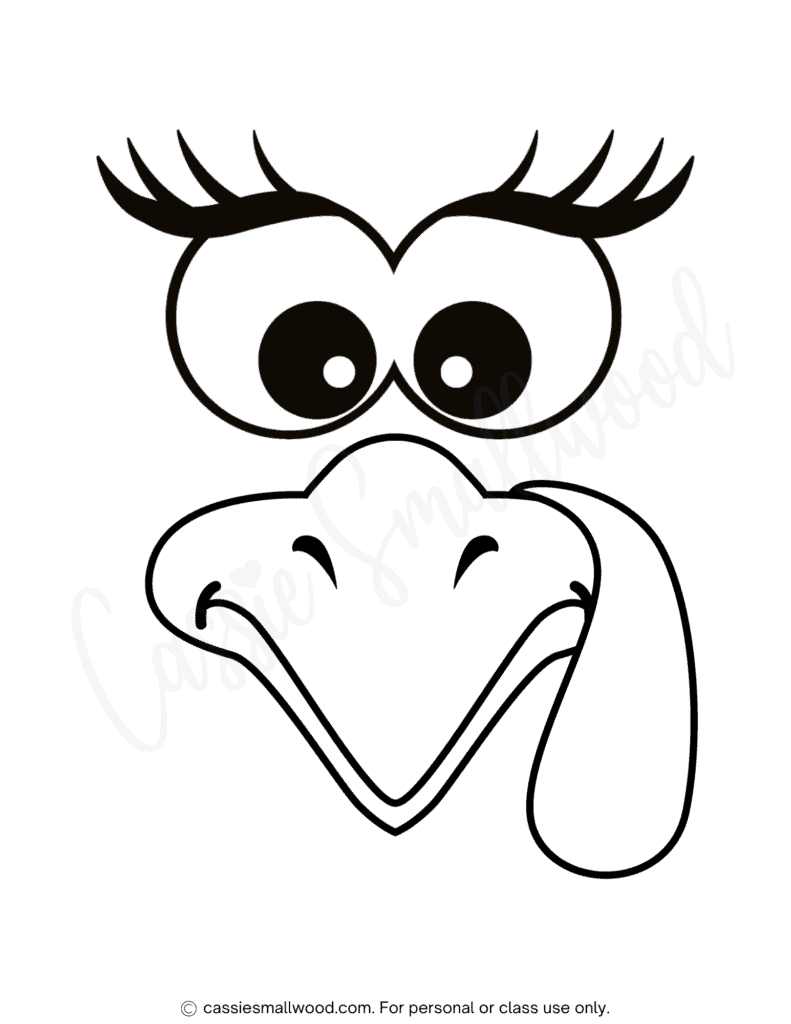 Free Printable Turkey Face Template