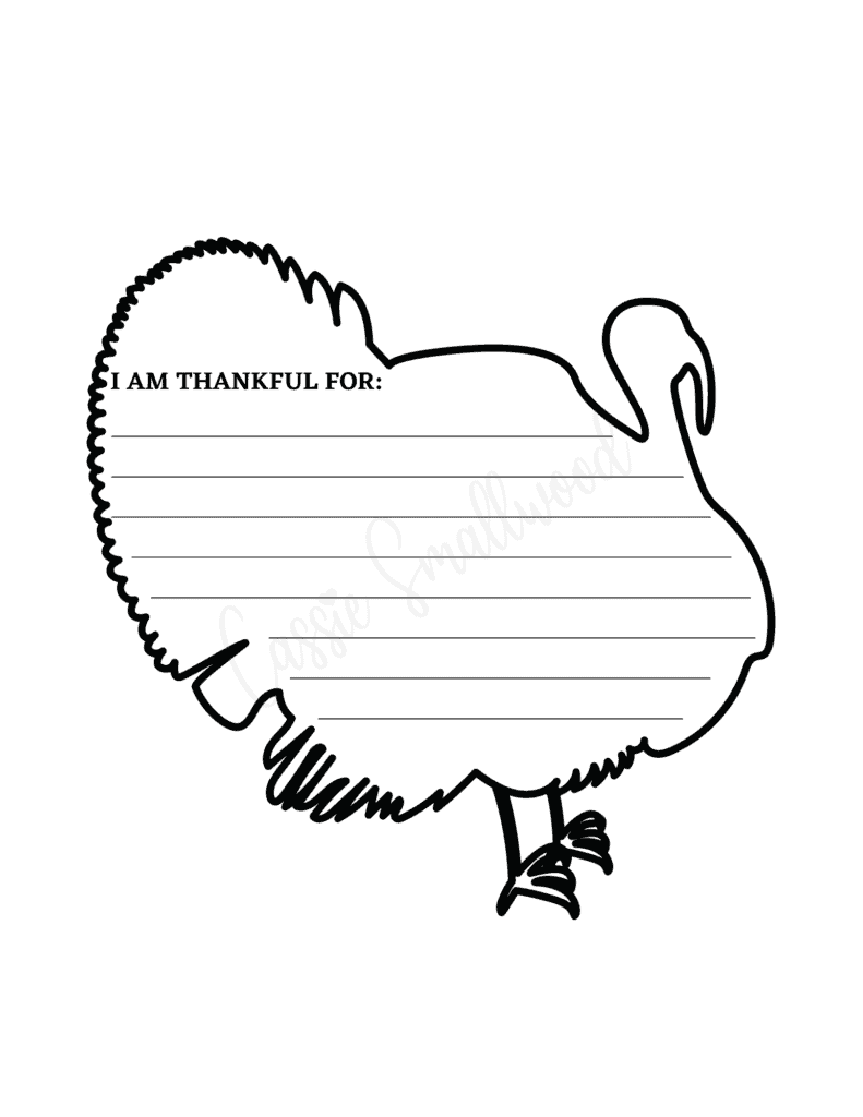 Free Printable Turkey Writing Template