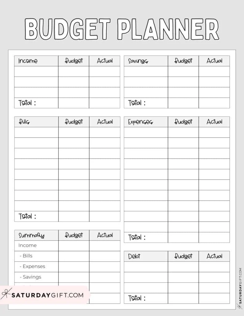 37 Budget Planners amp Trackers Cute amp Free Printables