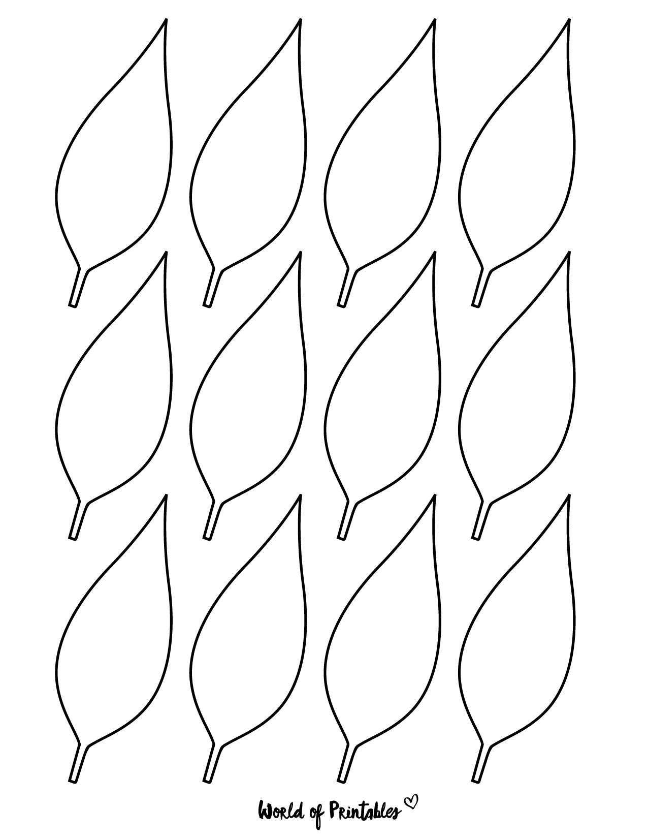 37 Printable Leaf Templates Outlines amp amp Shapes Free World 