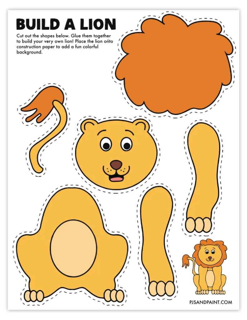 48 Free Printable Build Your Own Animal Crafts Pjs And Paint