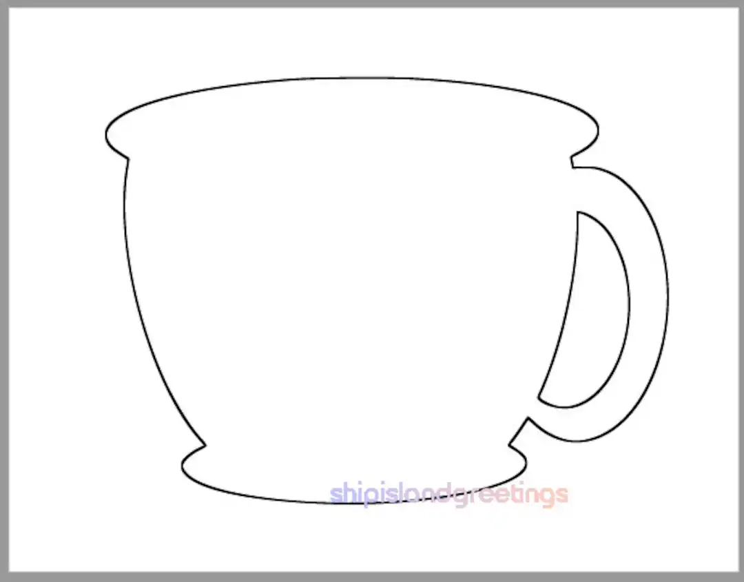 Coffee Cup Template Printable
