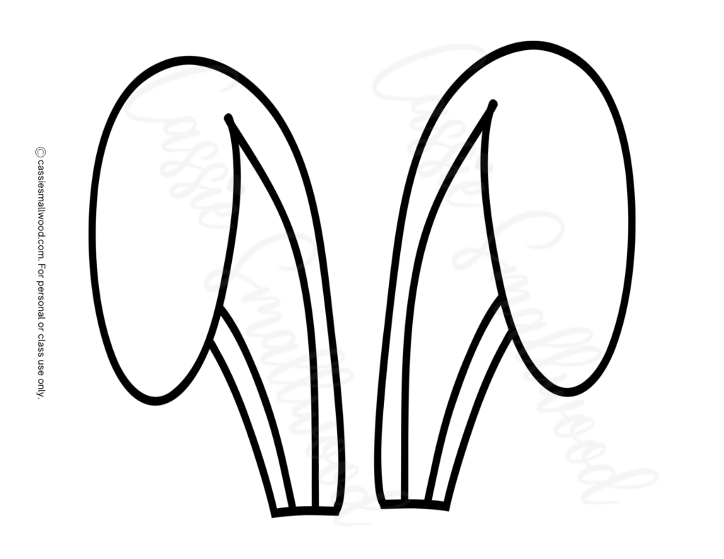 Printable Cut Out Bunny Ears Template