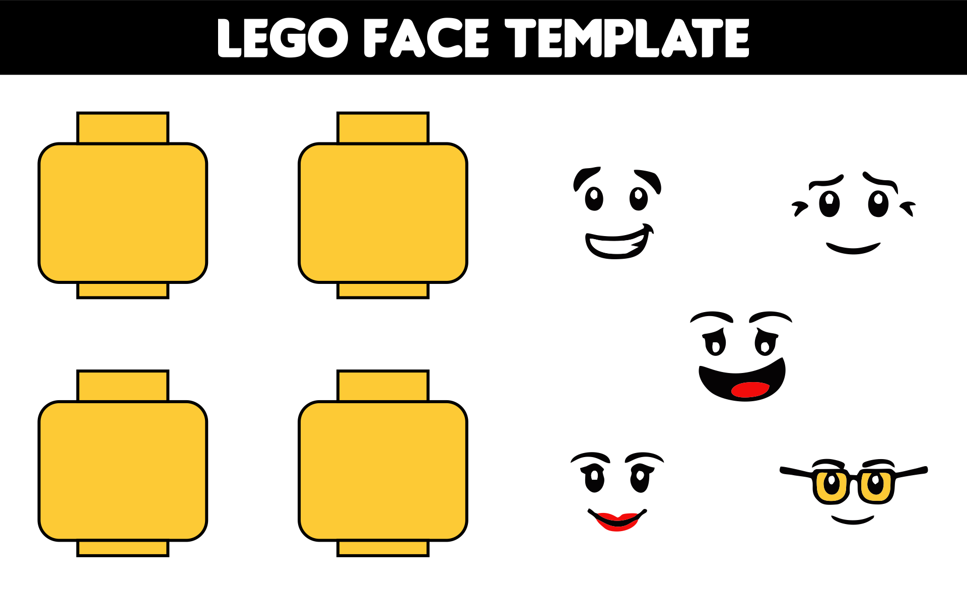 Lego Face Template Printable Lego Face Template Printable