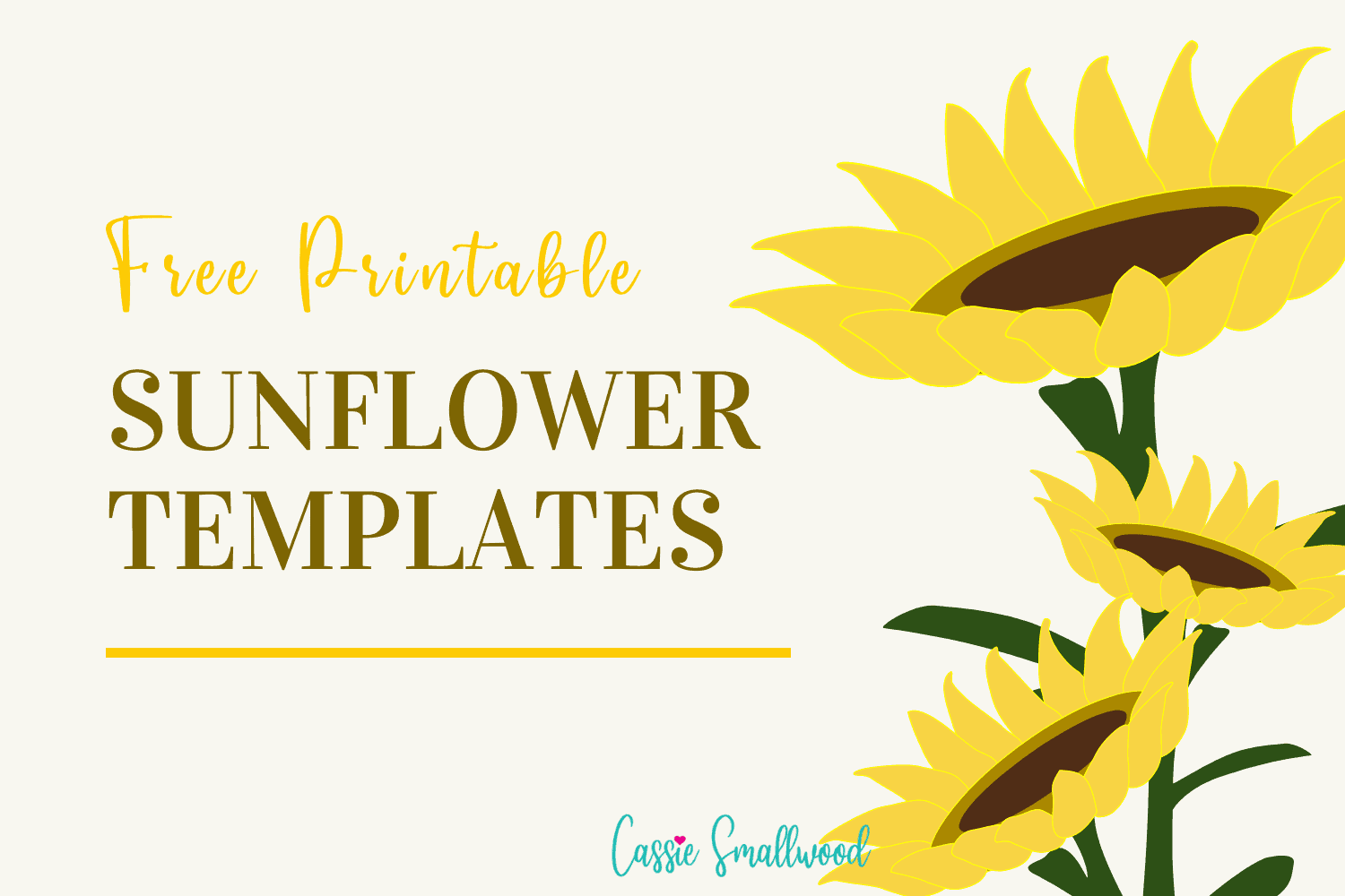 Free Printable Paper Sunflower Template