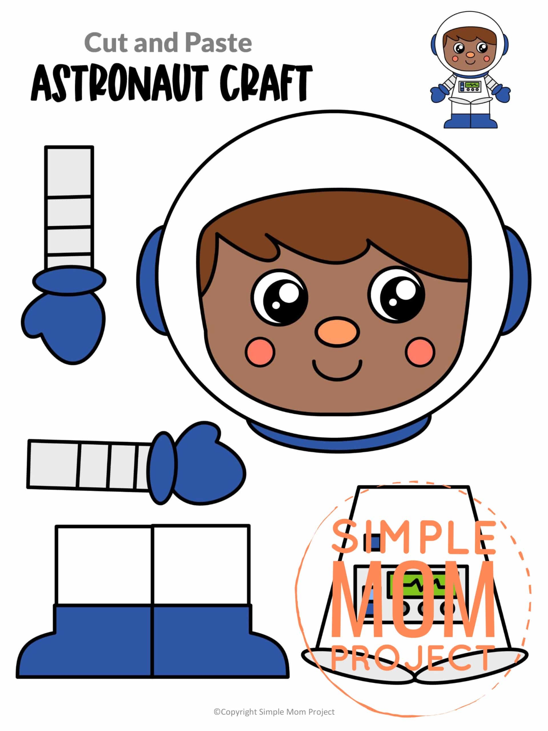 Astronaut Printable Template Astronaut Printable Template
