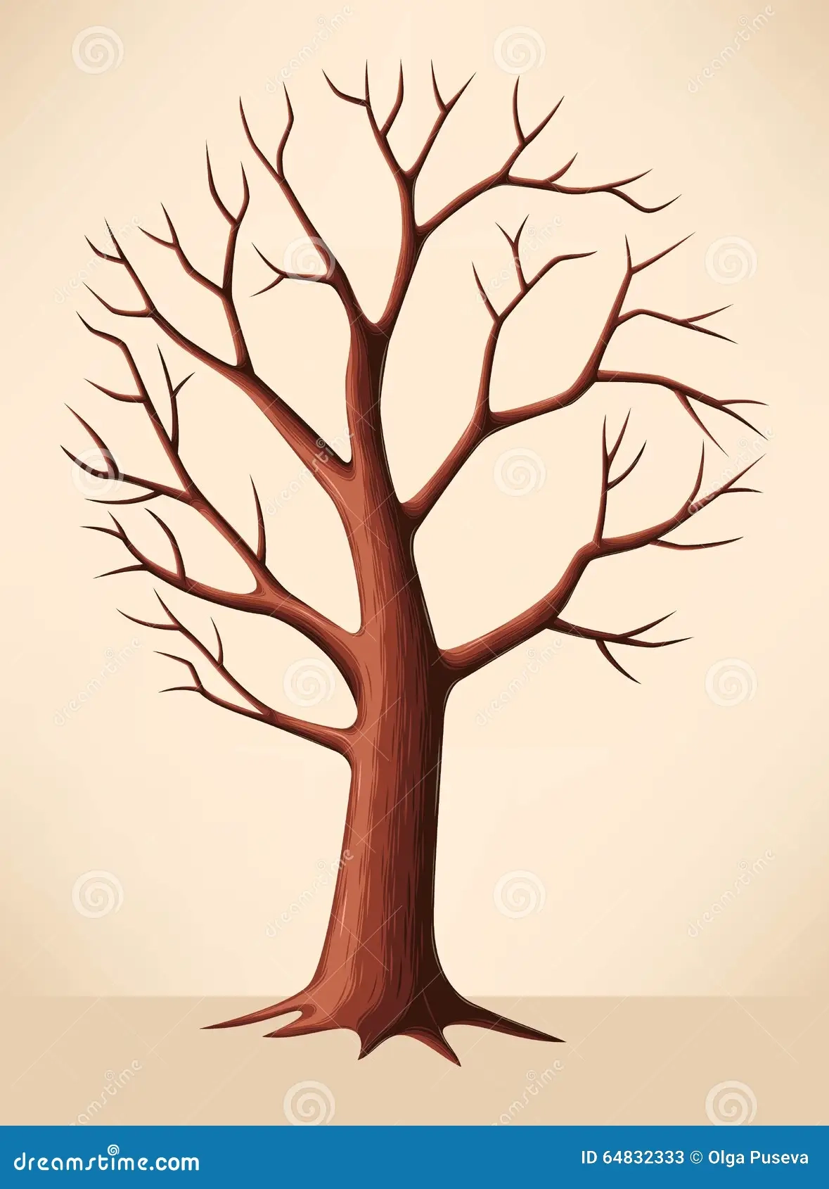 Printable Brown Tree Trunk Template