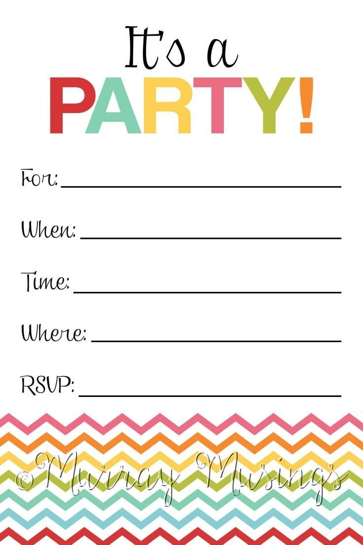 Blank Party Invitation Mickey Mouse Invitations Templates