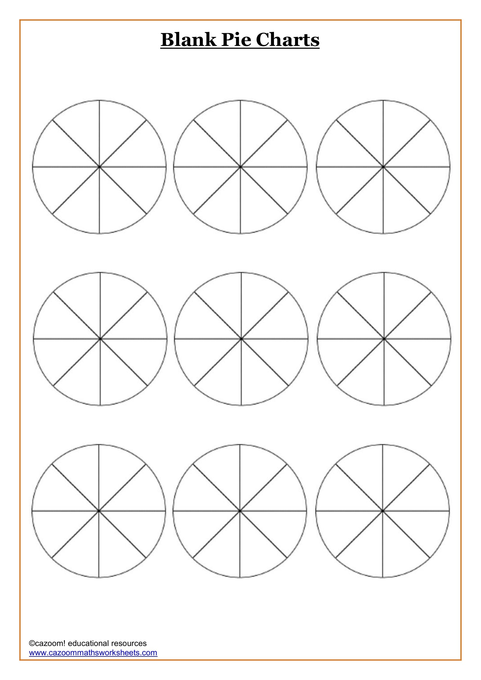 Blank Pie Charts RESOURCE FREE DOWNLOAD 