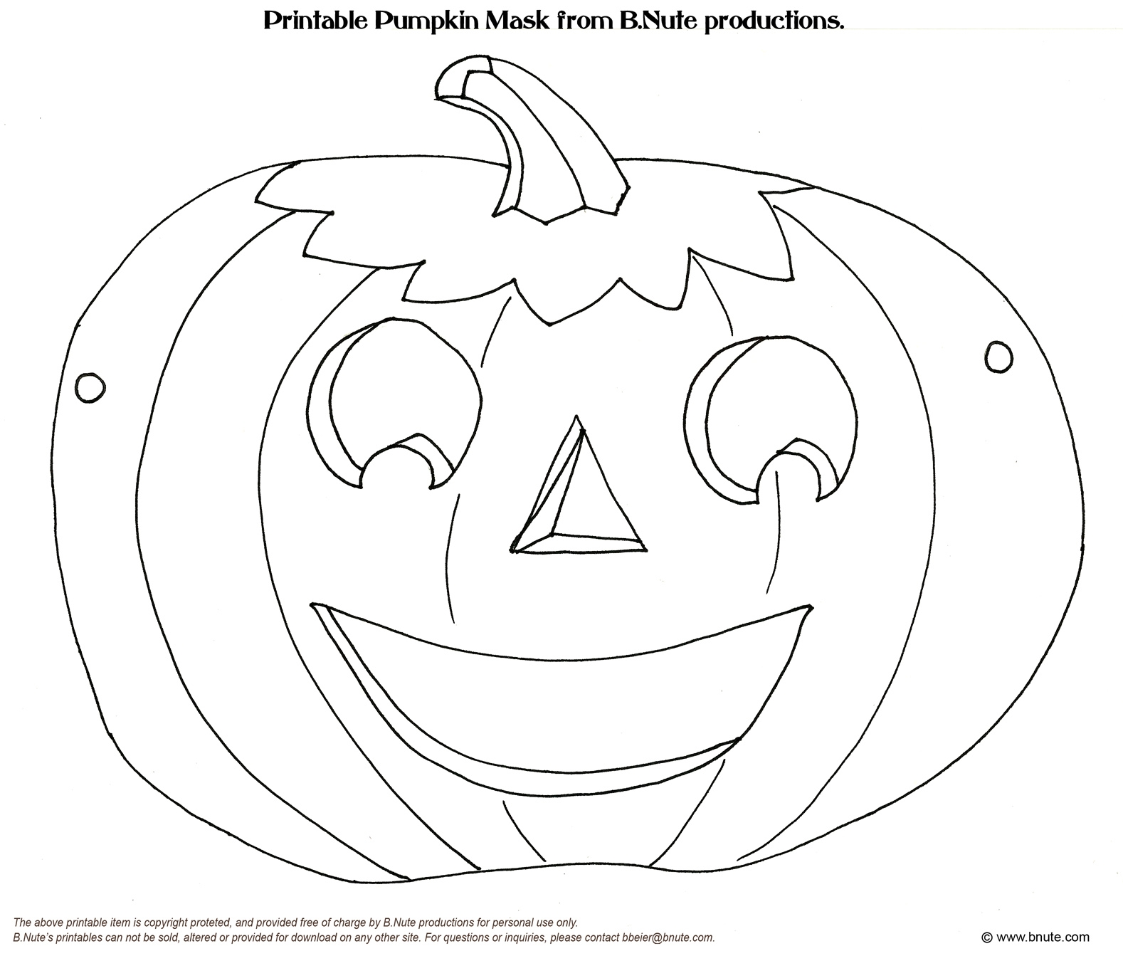 Halloween Mask Template Printable Halloween Mask Template Printable