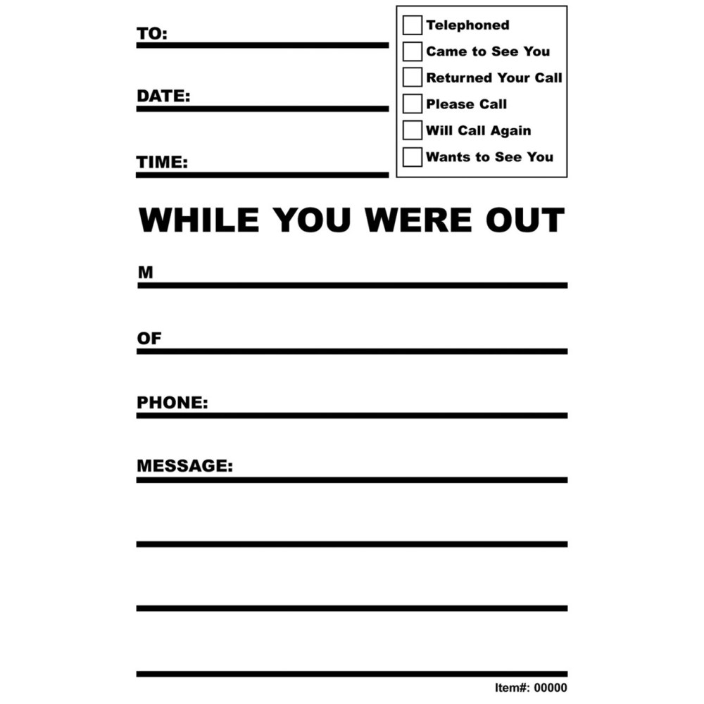 Bold Print While You Were Out Notes 3 Pads Of 50 Bold Print While You Were Out Notes 3 Pads Of 50