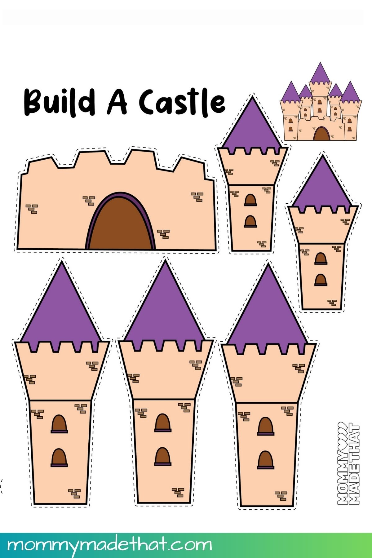 Build A Castle Craft Free Printable 