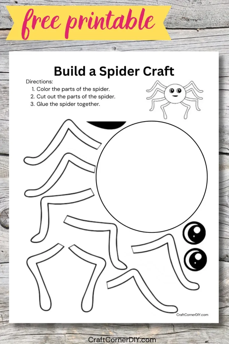 Printable Spider Template