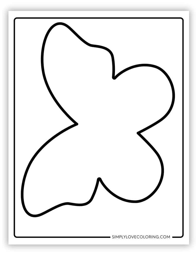 Full Page Printable Butterfly Template