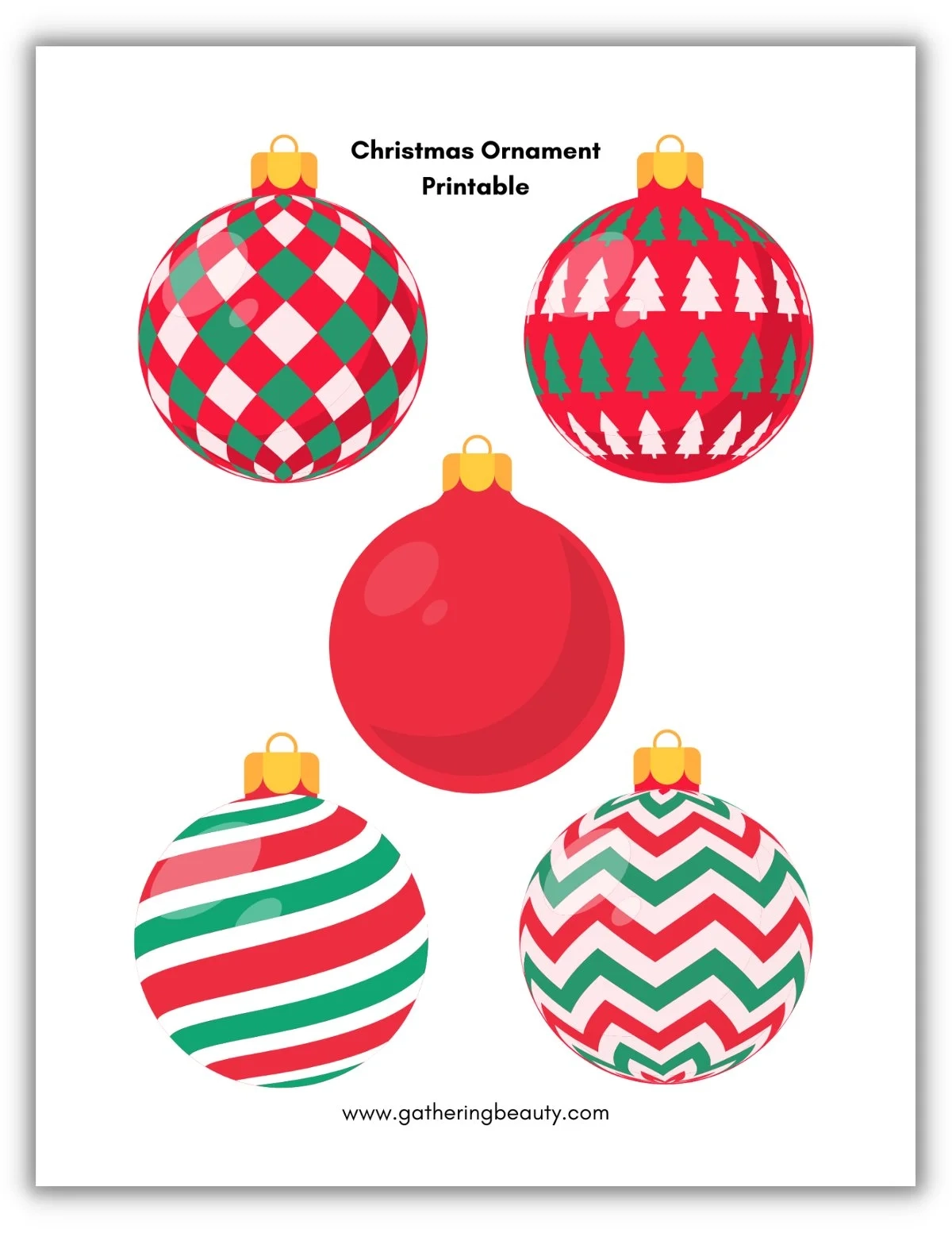 Free Printable Templates Christmas Ornaments