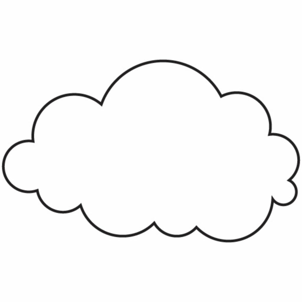 Cloud Template Free Printable