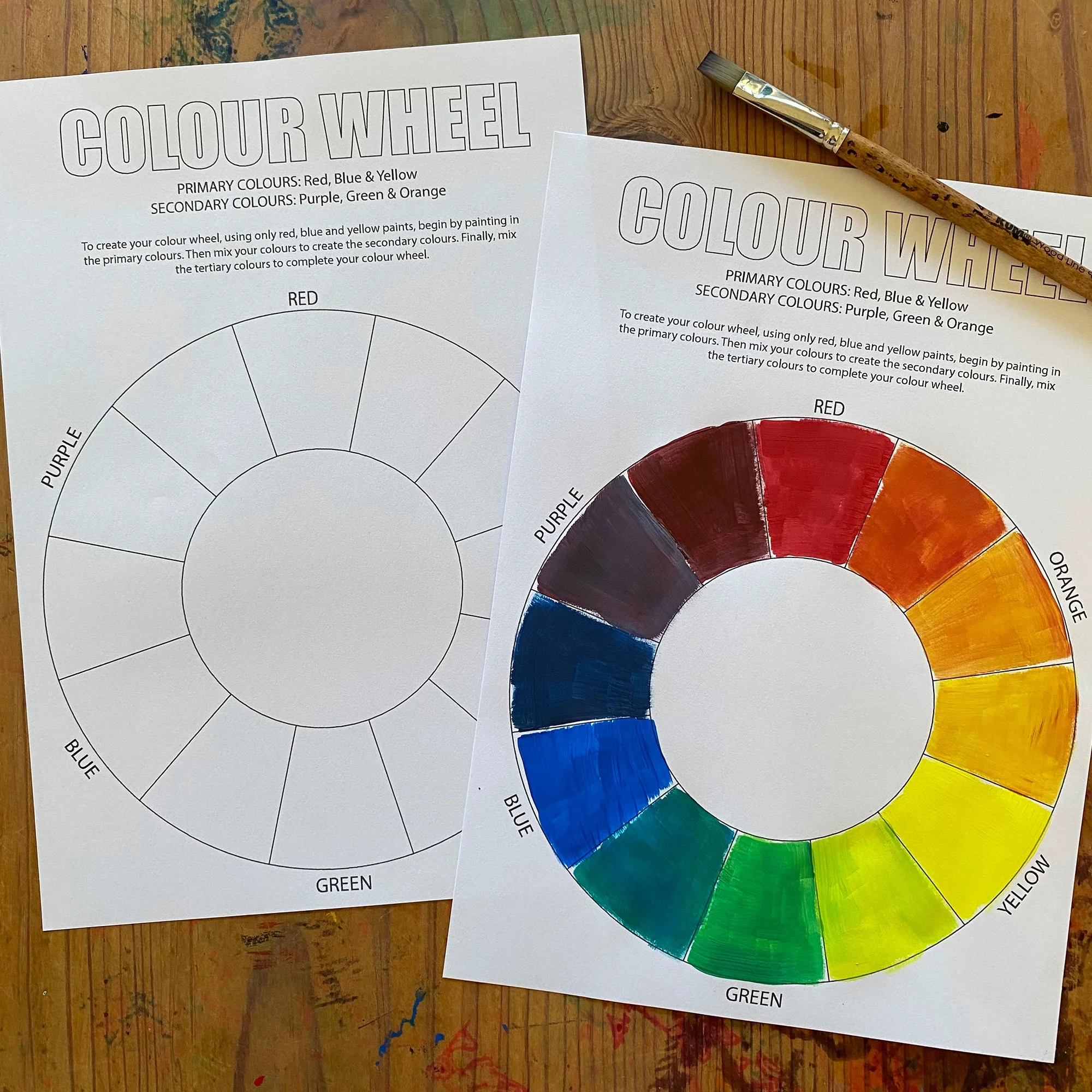 Colour Wheel Printable Template Mini Mad Things