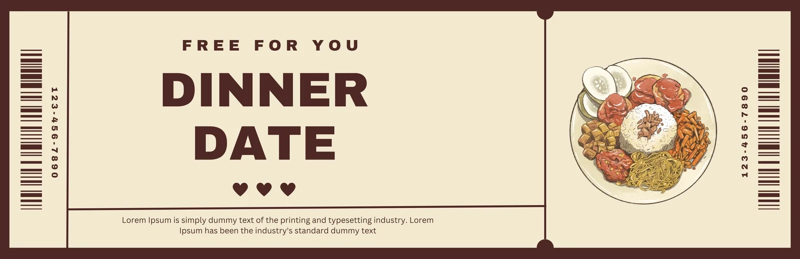 Customize 305 Food Ticket Templates Online Canva
