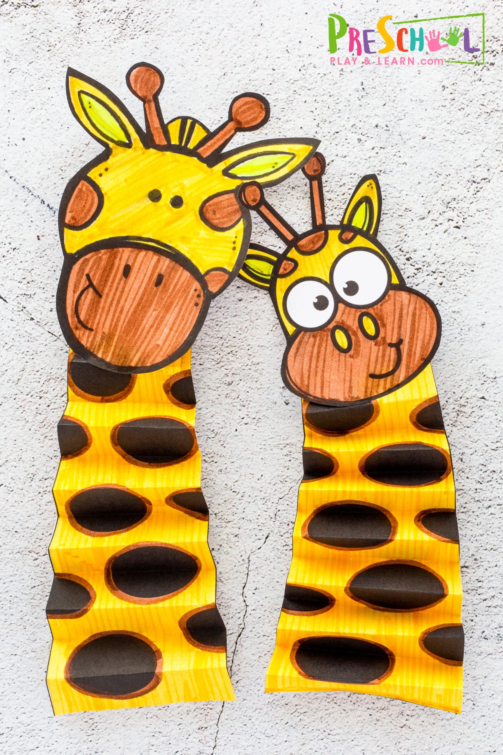 Cute FREE Printable Giraffe Paper Craft For Preschoolers