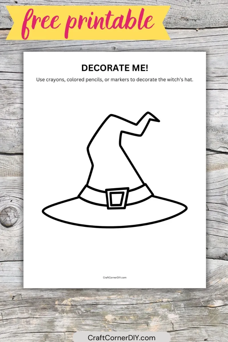 Decorate The Witch s Hat Craft Free Printable Craft Corner DIY