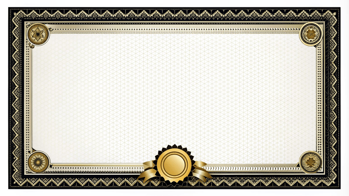Decorative Achievement Plaque Template In Gold Theme Certificate 