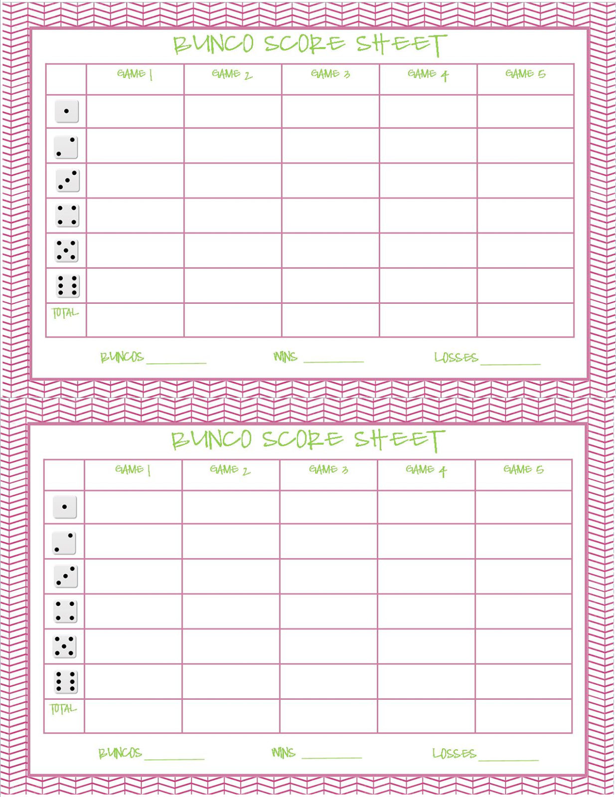 Discover 12 Bunco Themes And Bunco Tally Sheets Free Printable 