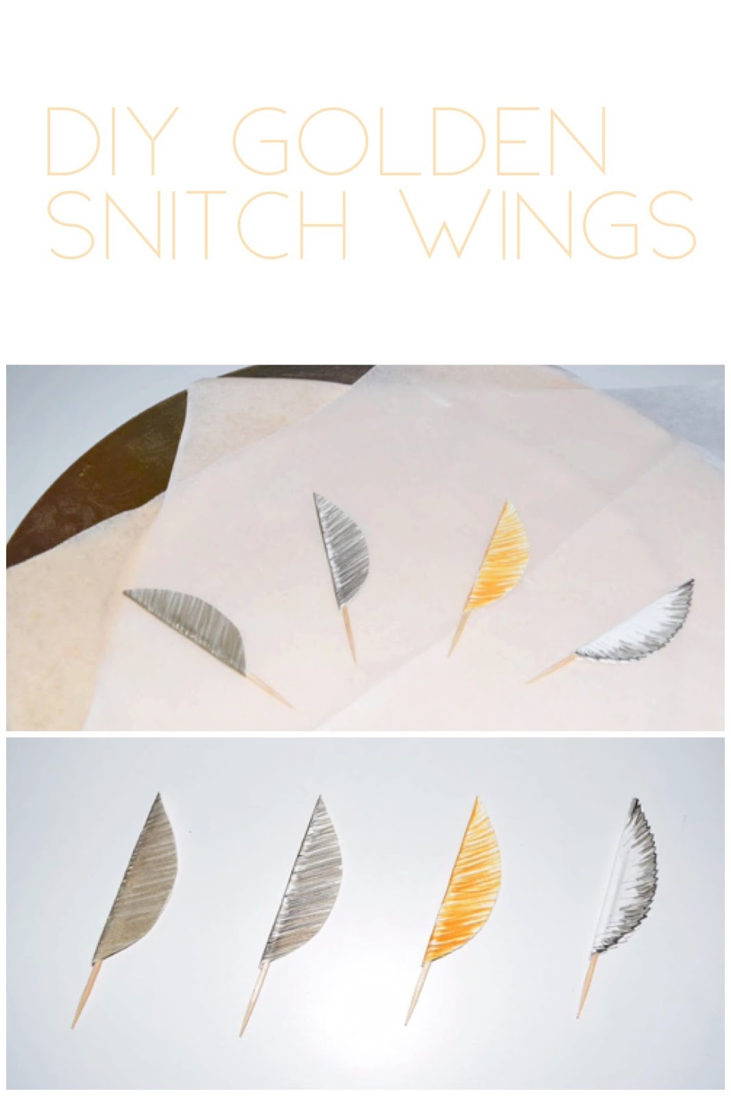 DIY Golden Snitch Wings