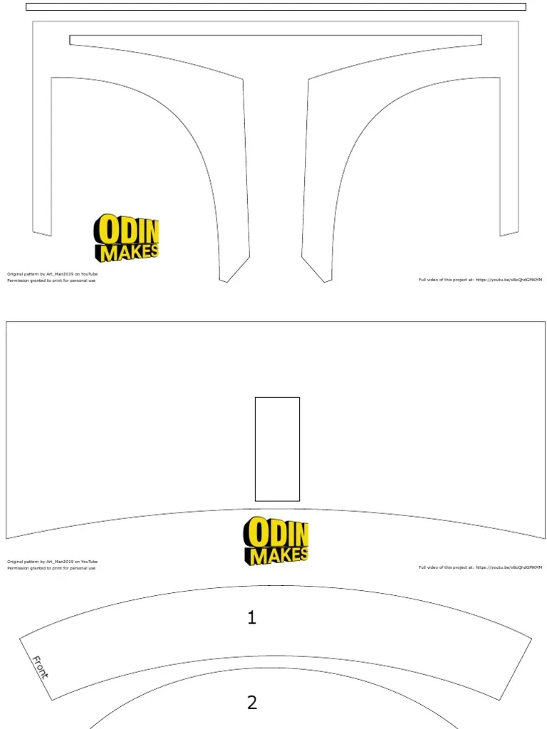 DIY Mandalorian Helmet Guide PDF Home amp Garden