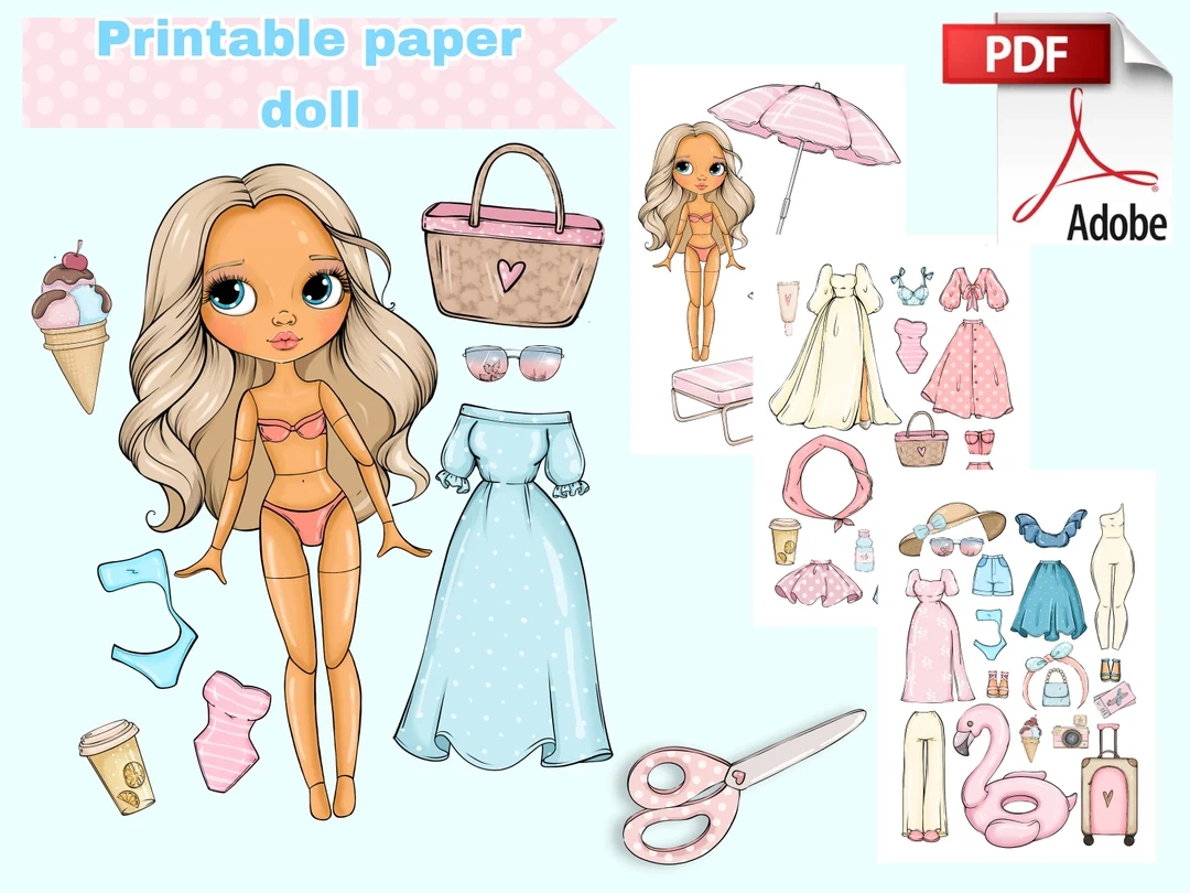 Doll Template Free Printable Vintage Paper Dolls Printable Paper 