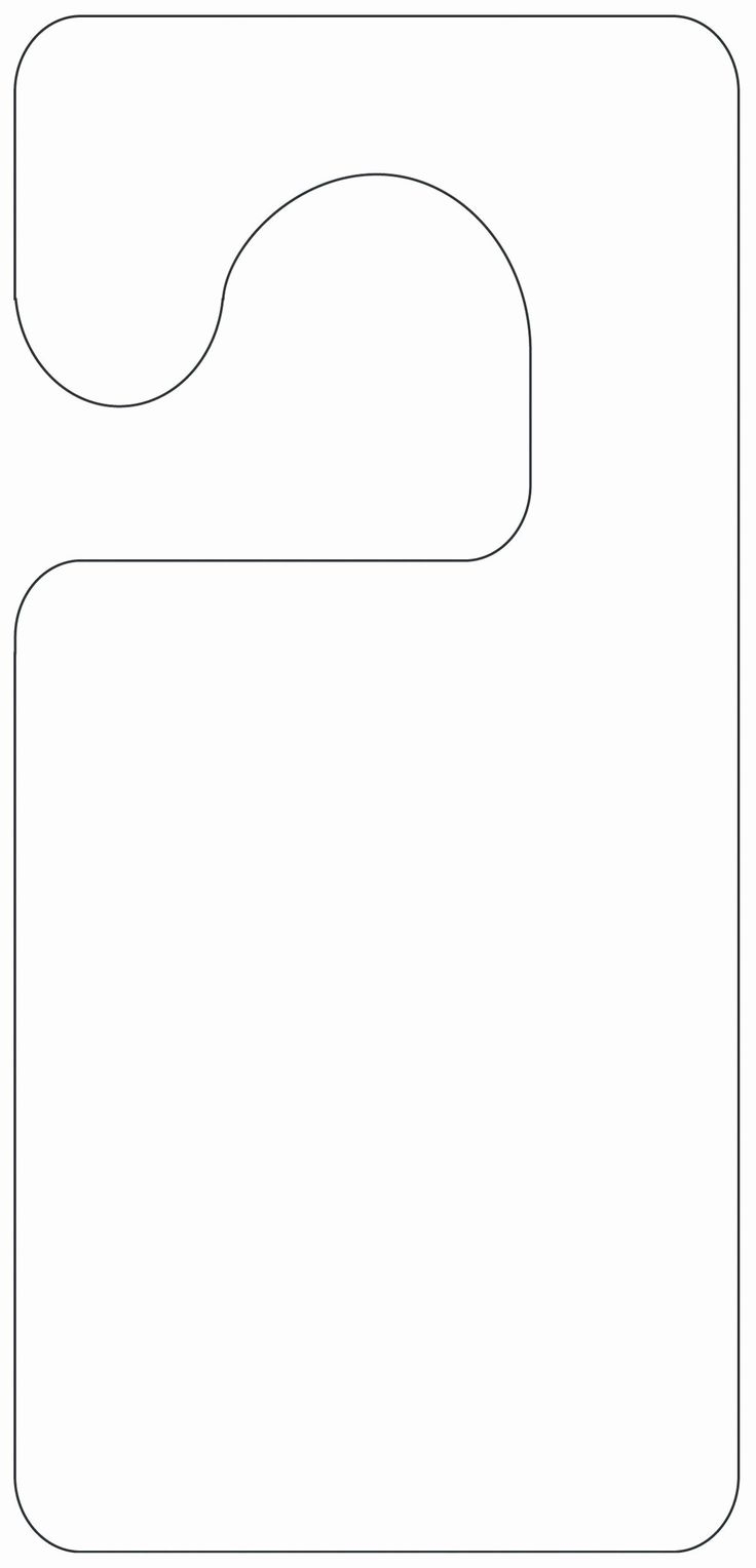 Door Knob Hanger Template