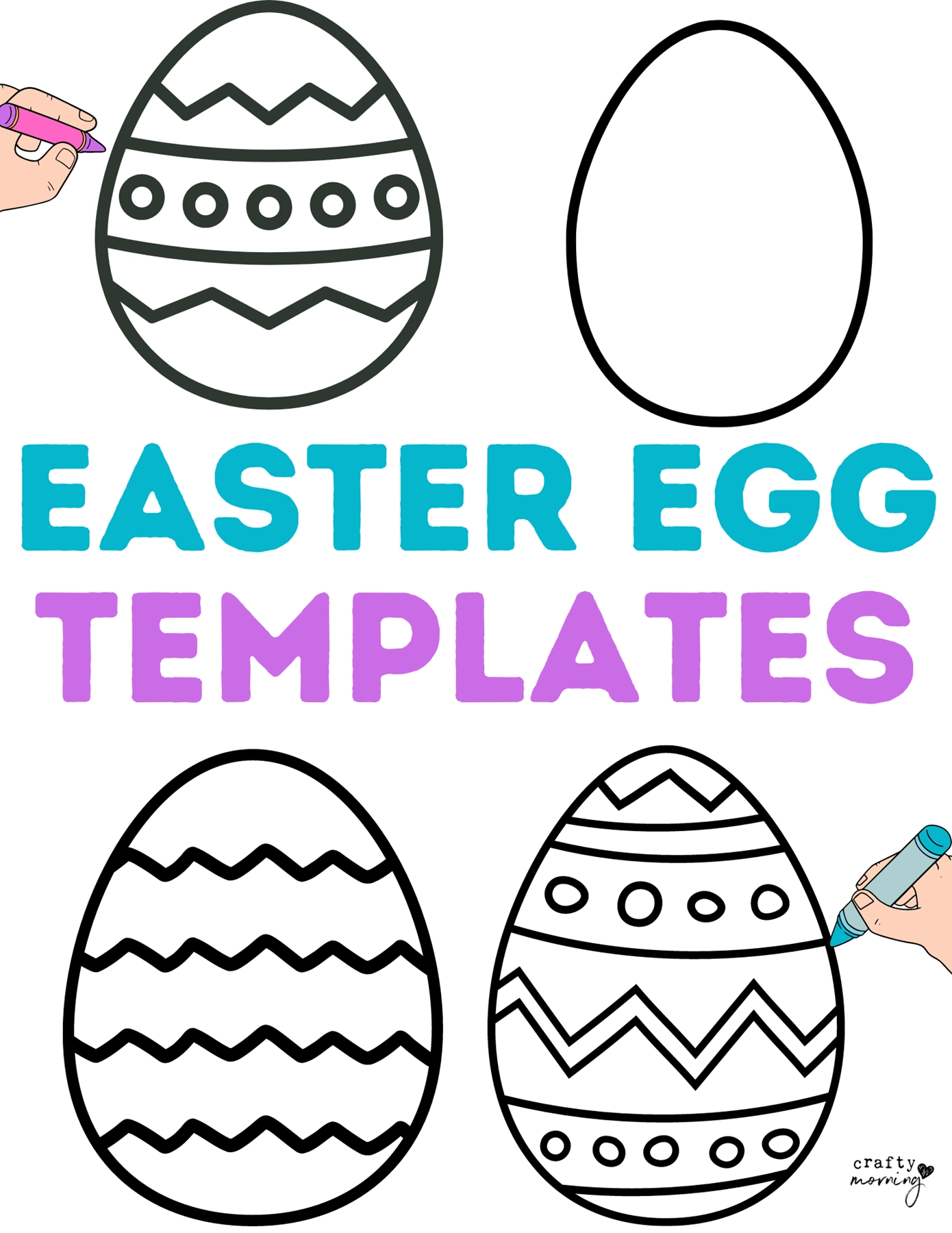 Free Printable Easter Eggs Template