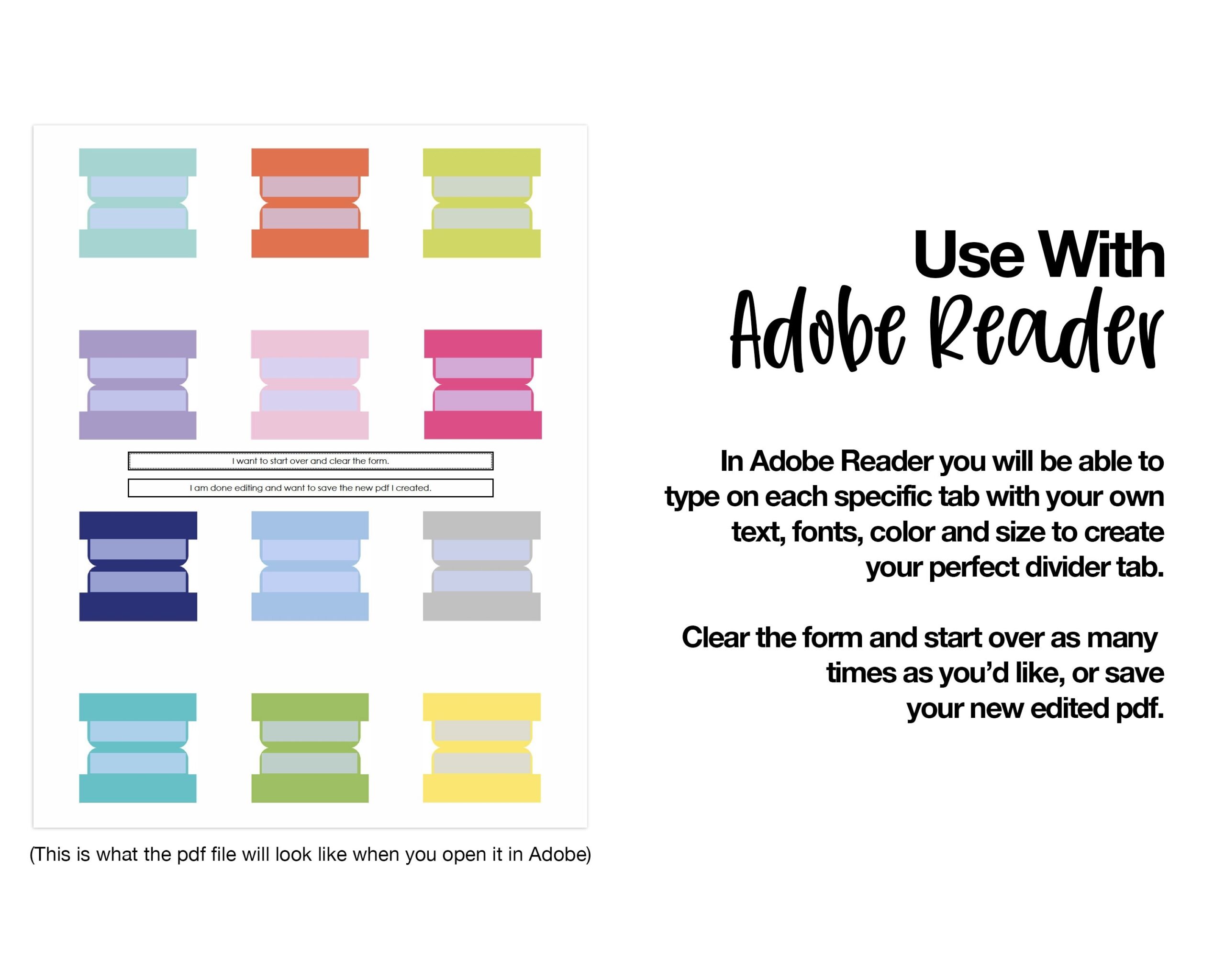 Editable Printable Tabs Template