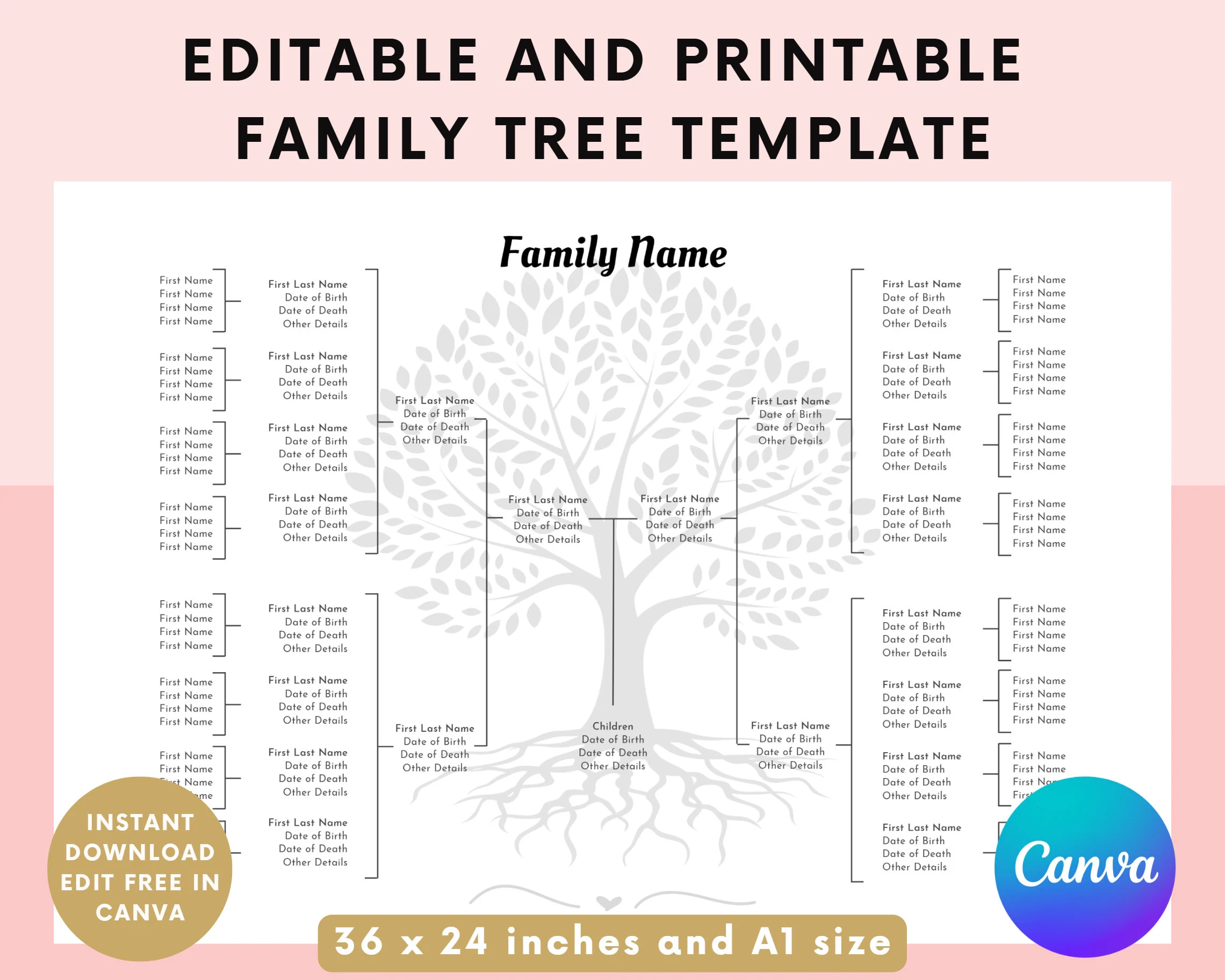 Printable Family Tree Template Free