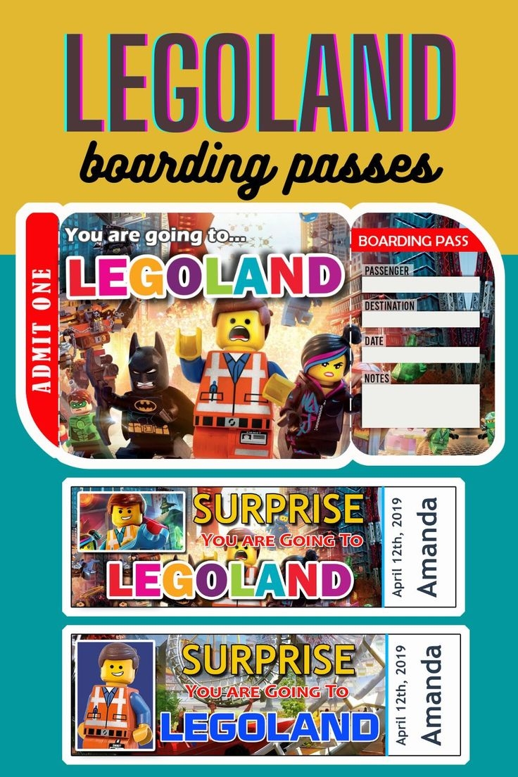 Editable LEGOLAND Boarding Pass Template PDF