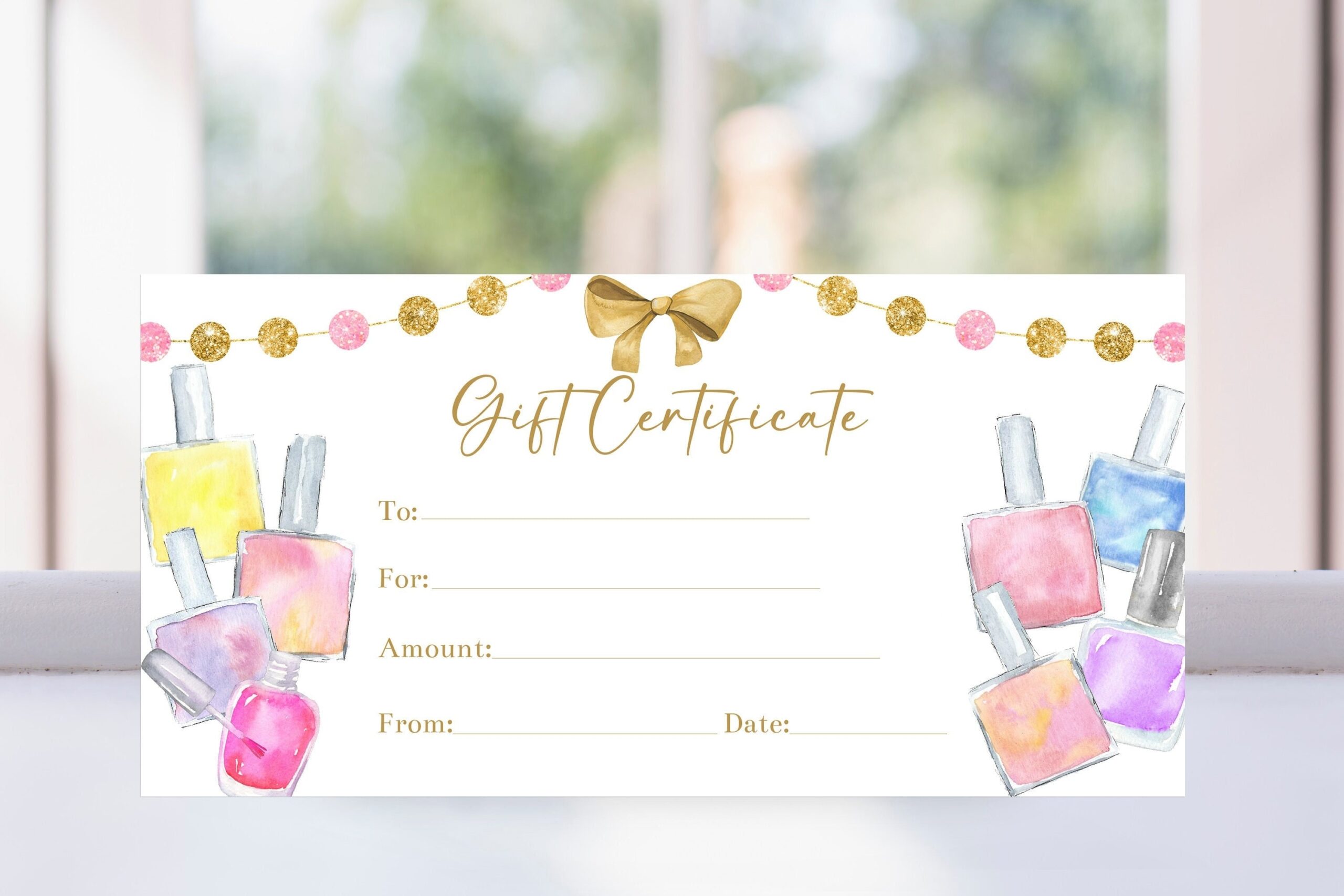 Free Printable Pedicure Gift Certificate Template