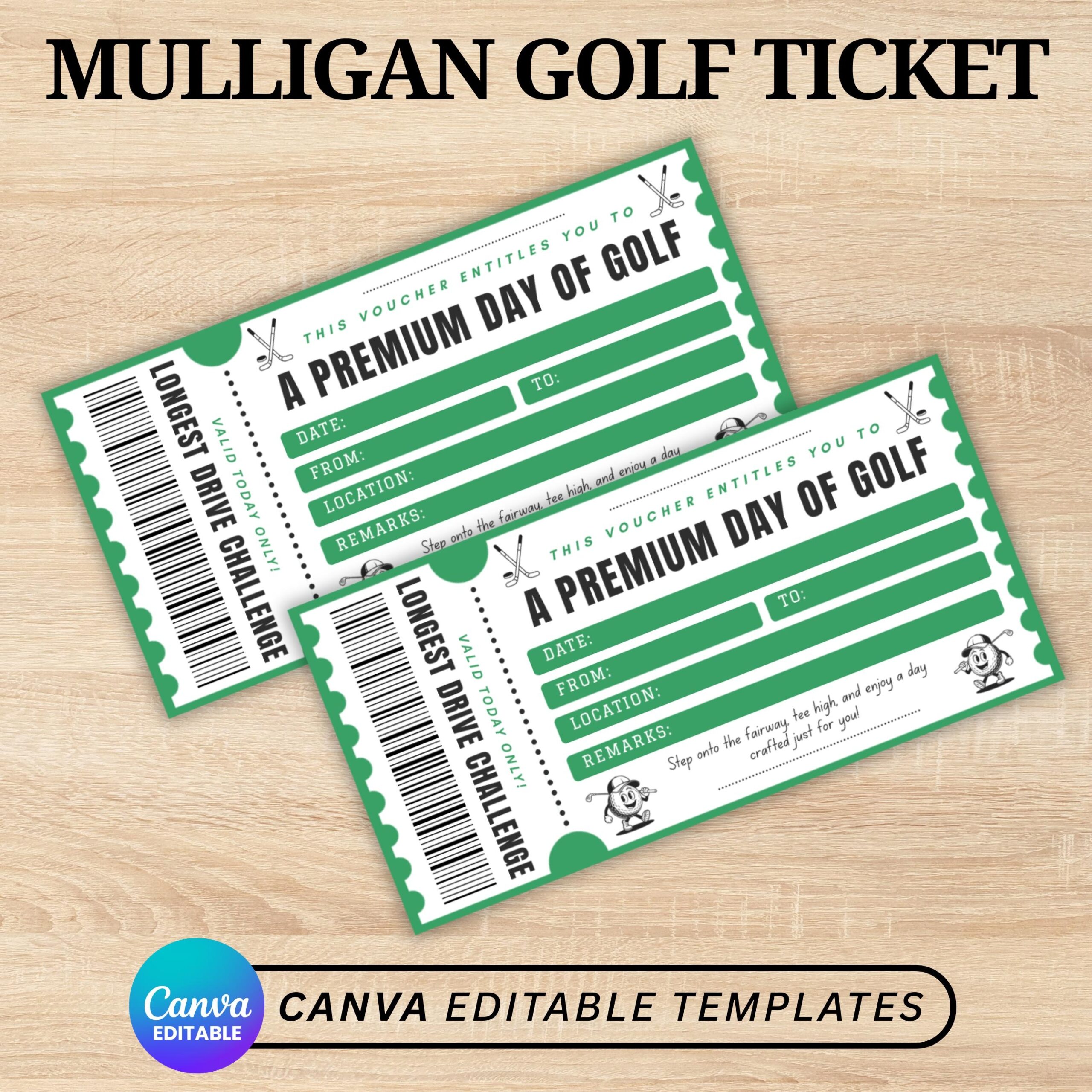 Printable Mulligan Tickets Template