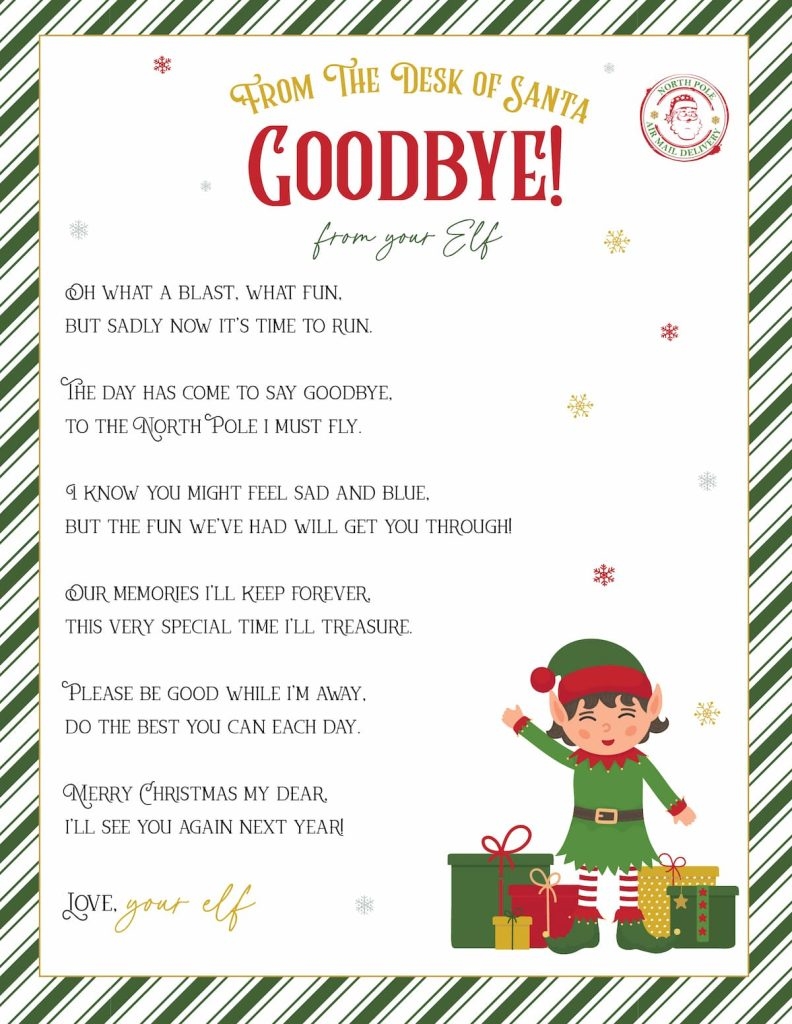 Free Printable Elf Letter Template Word