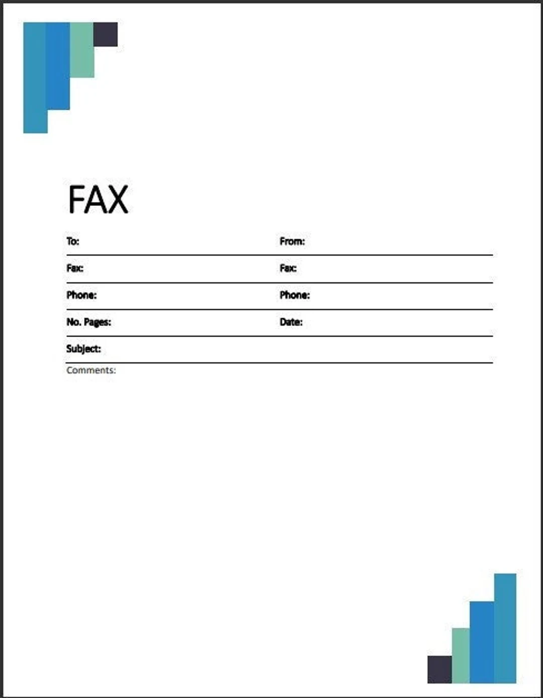 Fax Cover Template Printable