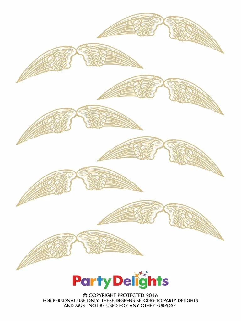 Golden Snitch Wings Template Printable