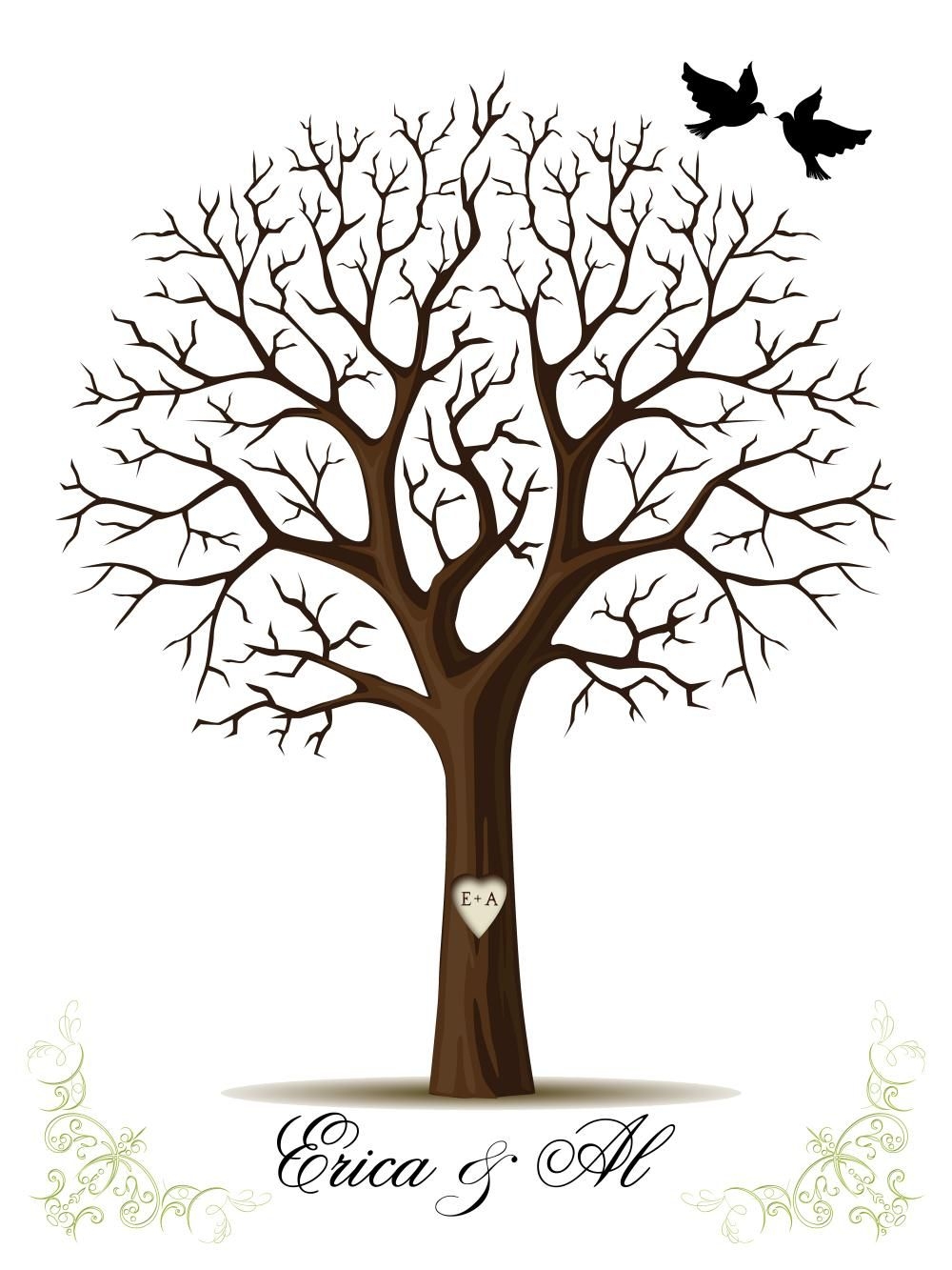 Printable Downloadable Fingerprint Tree Template