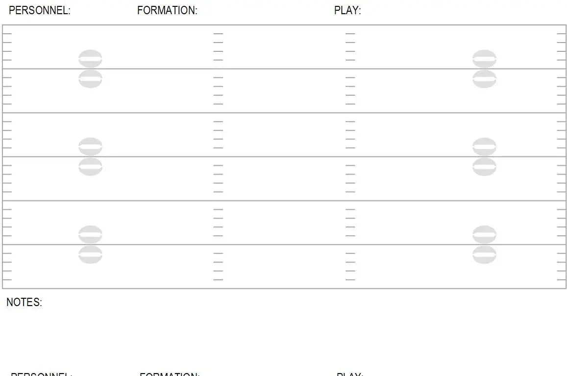 Football Play Template Printable