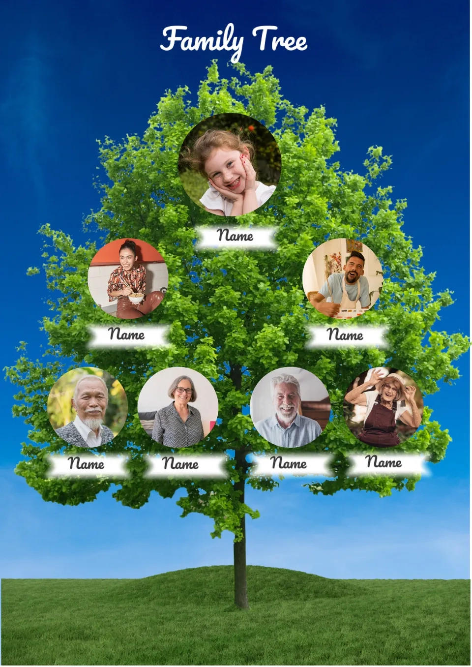 Free 3 Generation Family Tree Template For Google Docs